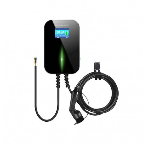 Electric Vehicle Charger - Besen BS20-BC 22kW Wall-Mounted Charger with IP66 Rating, 3.5" LCD Displa