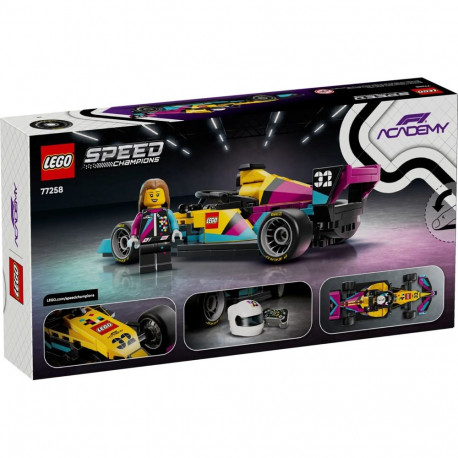 Toy Car Set - LEGO Speed Champions 77258 F1 Academy Race Car 201 Pieces, 1 Minifigure, 180 mm Depth,