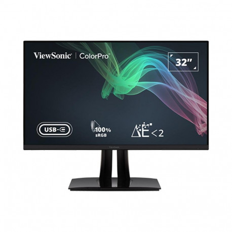Monitor - ViewSonic VP3256-4K 32-Inch 4K UHD, 100% sRGB, Delta E < 2, Black