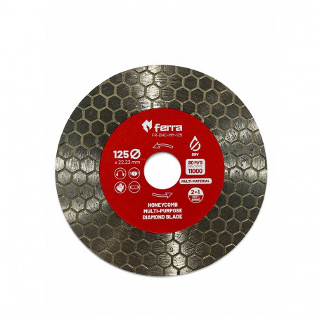 Ferra kärgmustriga mitmeotstarbeline teemantketas kuiv- ja märglõikeks 125x22,23mm
