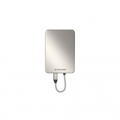 Nitecore Pocket 5 akupank – 5000mAh, sisseehitatud USB-C kaabel, 22.5W kiirlaadimine, 9mm, IPX7, alu