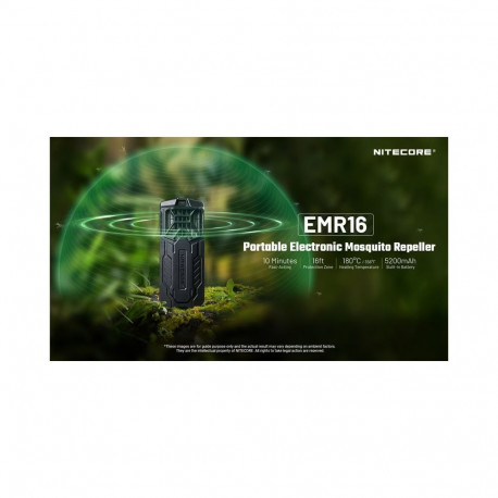 Nitecore EMR16 portable electronic mosquito repeller – 16-foot protection zone, 5,200mAh battery, IP