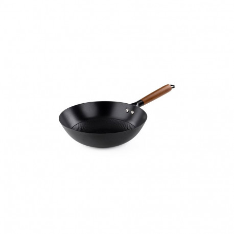 Luigi Ferrero Tika FR-2855WH Light Cast Iron Wok Pan 28x8cm