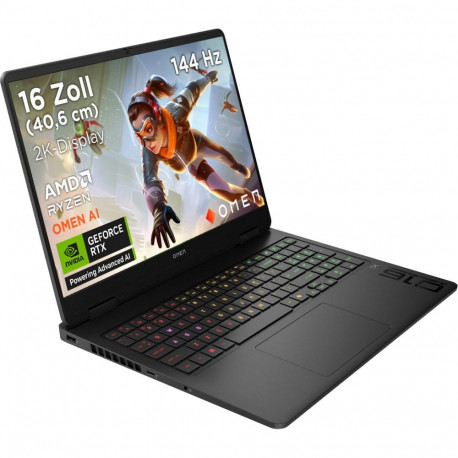 OMEN by HP 16-ap0191ng (black, AMD Ryzen 9 8940HX, NVIDIA GeForce RTX 5060, 32 GB DDR5, 1 TB (1 TB S