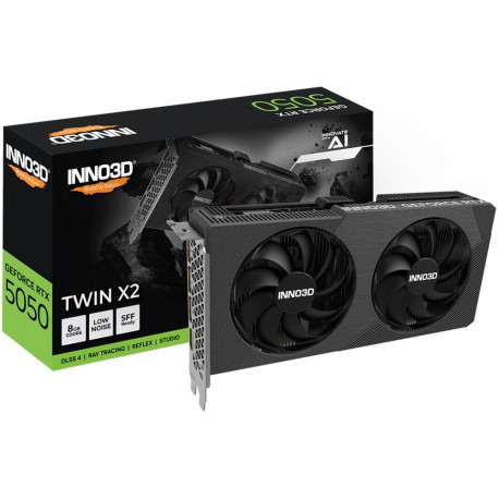 GeForce videokaart RTX 5050 Twin X2 8GB DLSS 4, 3x DisplayPort, 1x HDMI 2.1