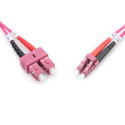 DIGITUS Fiber Optic Patch Cord, LC/SC Multimode 50/125 µ, OM4, Duplex, 3m