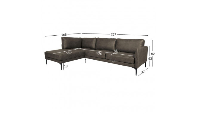 Corner sofa SOFIA LC, dark olive