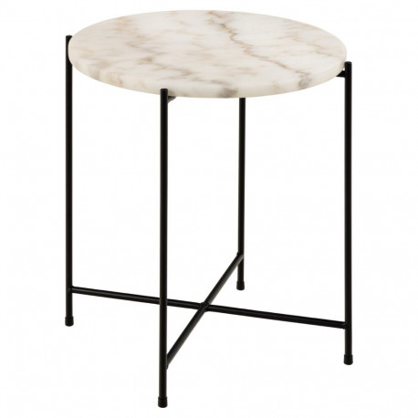 Diivanilaud AVILA Ø42cm, valge
