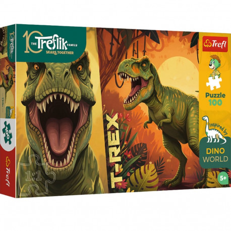Trefl pusle 16578 100-osaline T-Rex Rodzina Treflików inspireeritud Dino Worldist