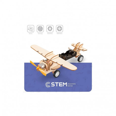 Wooden Assembly Kit Single-Propeller Aircraft, STEM Educational Toy