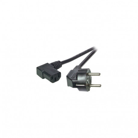 "EFB Netzleitung Schutzkontakt 90 - C13 90, schwarz, 5,0 m, 3 x 1,00 mm"