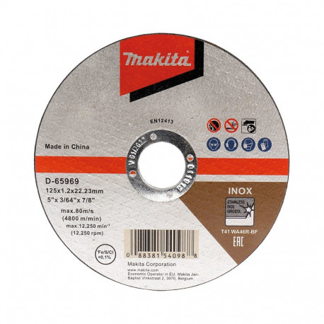 "D-65969 Trennscheibe 125x1,0mm INOX"