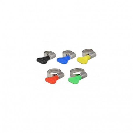 DeLOCK Butterfly Hose Clamp Set 10 pieces assorted colours