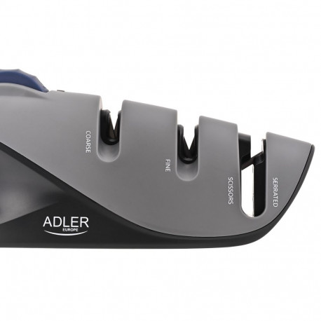Knife Sharpener - Adler AD 4531 Adjustable Angle 15°–24° Non-Slip Grip Black, Grey