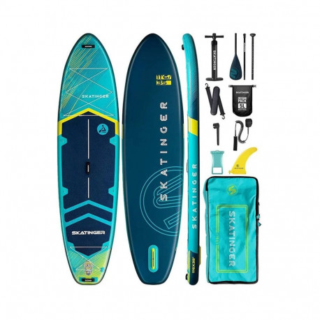 Stand Up Paddleboard - Skatinger Deska SUP Prana 350 x 89 x 15 cm, 195 kg Capacity, Light Blue