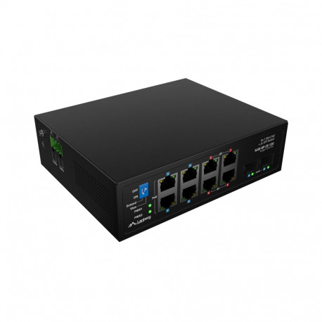 Lanberg PoE lüliti ILGE-8P-2S-120 haldamata 4xBT 4xAT 4xSFP Gigabit Ethernet din rail