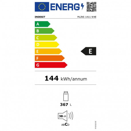 INDESIT Refrigerator | MLINS 1411 W4E | Energy efficiency class E | Free standing | Larder | Height 