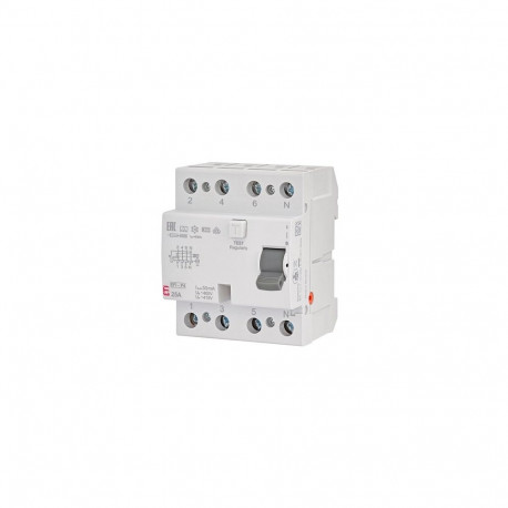 Rikkevoolurelee 4P 25 A 30 mA EFI6-P4 A