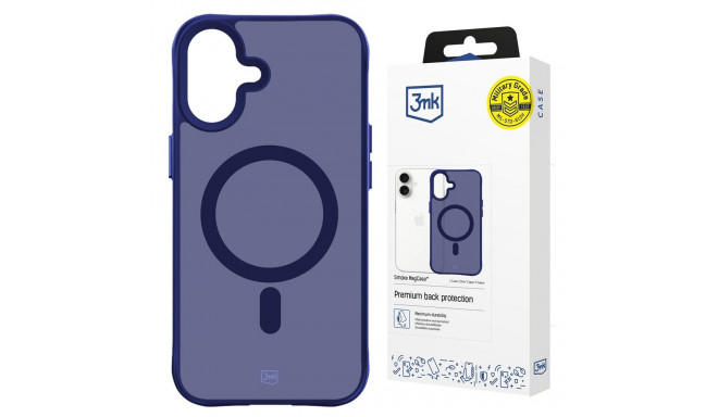 3mk Smoke MagCase for iPhone 16 - Blue-Translucent