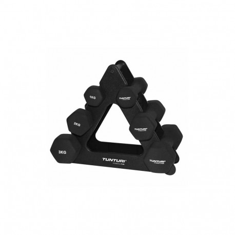 Tunturi Neoprene Dumbbellset 3Prs+Stand