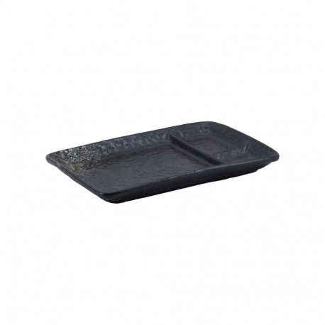 Platter SUMI 3-section 20.5x13xH2cm green