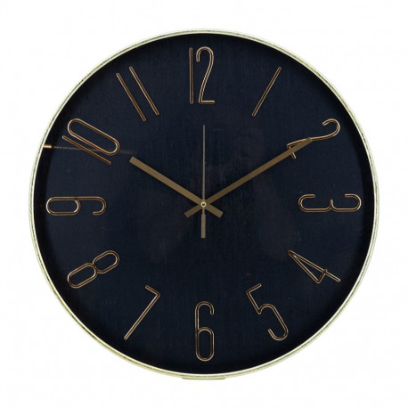 Wall clock COSMO D50cm, black/gold
