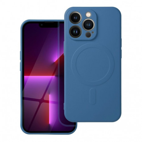 Case for Samsung A27 Silicone Mag Cover compatible with MagSafe (camera protection) blue