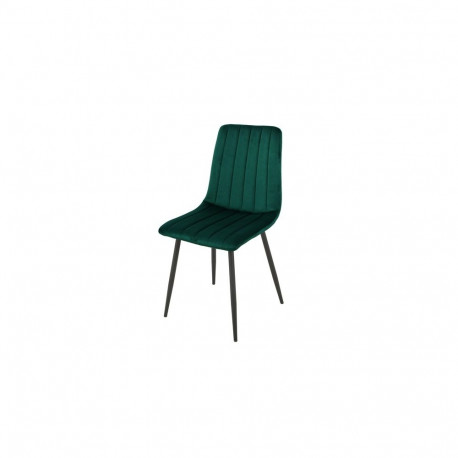 HARRY DINING CHAIR DARK GREEN/BLACK LEGS