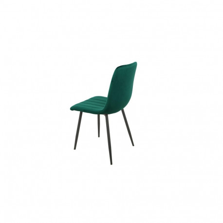 HARRY DINING CHAIR DARK GREEN/BLACK LEGS