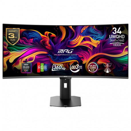 MSI mängumonitor MPG 341CQRDE QD-OLED X36 360Hz 0,03ms GtG