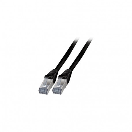 "EFB RJ45 Patchkabel Cat.6A S/FTP TPE, 6KV schwarz 1m"