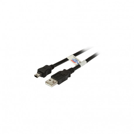 "EFB USB2.0 Anschlusskabel A-Mini B (5polig), St.-St., 5,0m, schwarz, Premium"