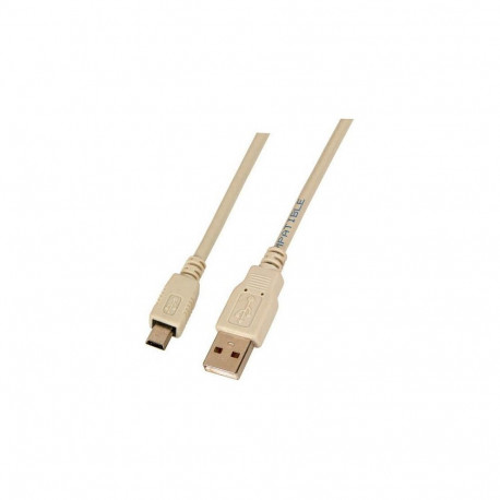 "EFB USB2.0 Anschlusskabel A-Mini B (5polig), St.-St., 3,0m, grau, Classic"