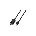 "EFB Mini DisplayPort DisplayPort Kabel, St-St, 2m, schwarz"