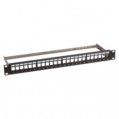 "EFB Verteilerfeld 19"" 1HE 24-Port metall grau mit 24x Keystone slimline CAT6a"