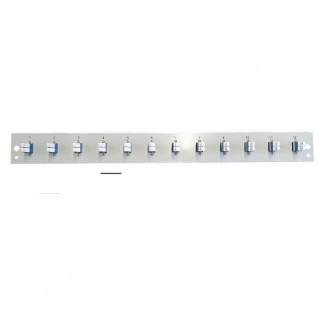 "EFB Bestckte Frontblende mit 12 x LC Duplex Kupplung OS2, schwarz"