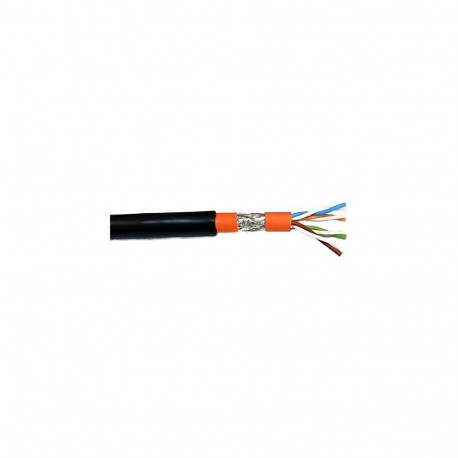 "Cat.7 Innen-/Aussenkabel 1200MHz AWG23 S/FTP,PE Mantel, CPR Fca, innen Dca, Sw& Or, 25m"
