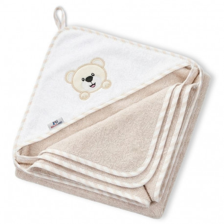Bocioland bath cover 100x100 cream bear BL049