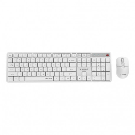 Gembird KEYBOARD +MOUSE WRL ENG/WHITE KBS-WMS-01-W