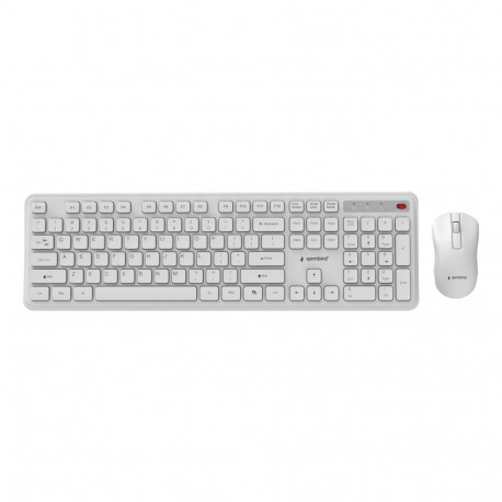 Gembird KEYBOARD +MOUSE WRL ENG/WH KBS-WPS-01-W
