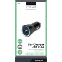 Vivanco car charger USB 2.1A, black (36256) (opened package)