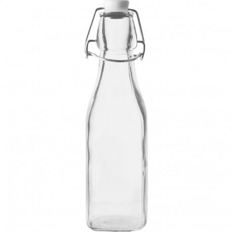 250ml Square Glass Swing Top Bottle BROWIN 631121, 5.7x5.7x18.5 cm, 250ml