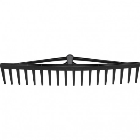 Flo plastic rake 35789, 59 cm, 18 teeth, multi-purpose, without handle, black