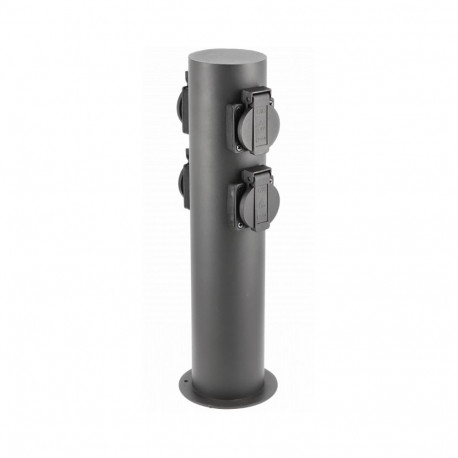 Dārza kontaktligzdas CORTA-P 36, IP54, 40cm, AC220-240V, 4xSchucko, 3500W, grafīta krāsā; OS-CORP36G