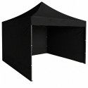 Namiot Ogrodowy Ekspresowy Pawilon Handlowy Cateringowy Czarny 3x3M
