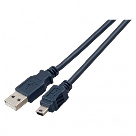 "EFB USB2.0 Anschlusskabel Typ A Stecker auf Stecker Mini B 5polig Classic Schwarz 1,5m"