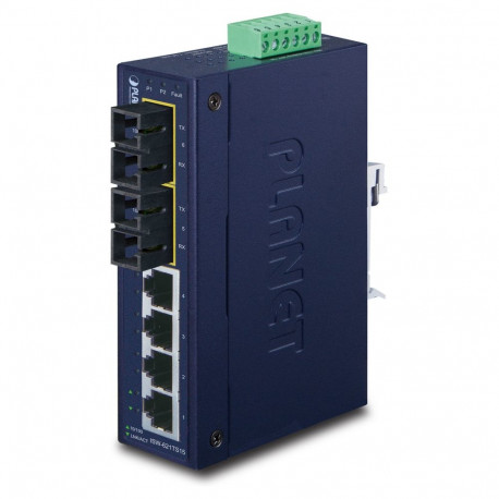 PLANET tööstuslik ethernet-lüliti 4+2 100FX üherežiimsete portidega