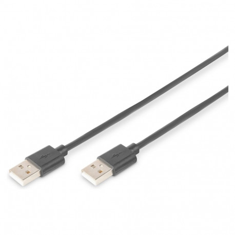 "DIGITUS USB 2.0 Anschlusskabel Typ A -A St/St 1.8m, sw"