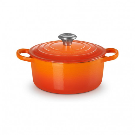 "Le Creuset Signature Bräter rund 18 cm ofenrot"