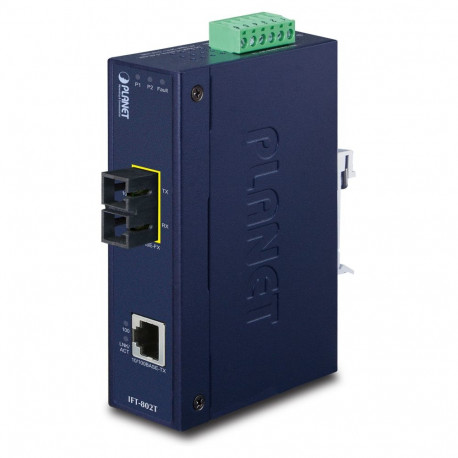 "PLANET 10/100Base-TX to 100Base-FX Industrial Media"